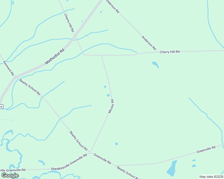 map of restaurants, bars, coffee shops, grocery stores, and more near 118 Mozes Road in Greenville
