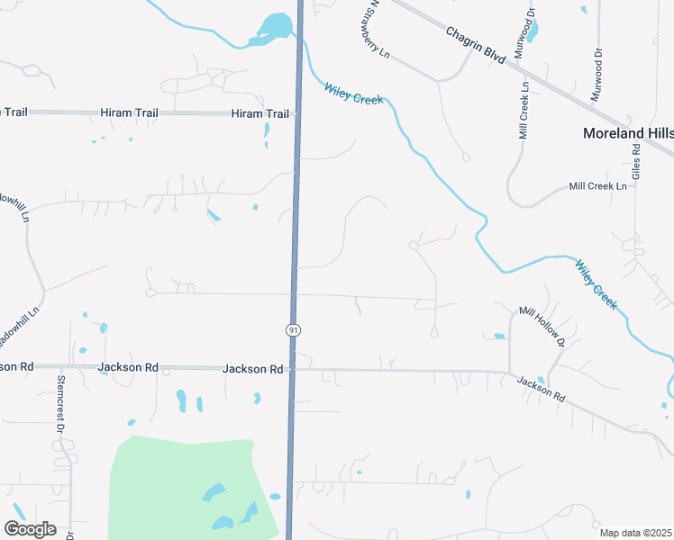 map of restaurants, bars, coffee shops, grocery stores, and more near 30 Hemlock Lane in Moreland Hills
