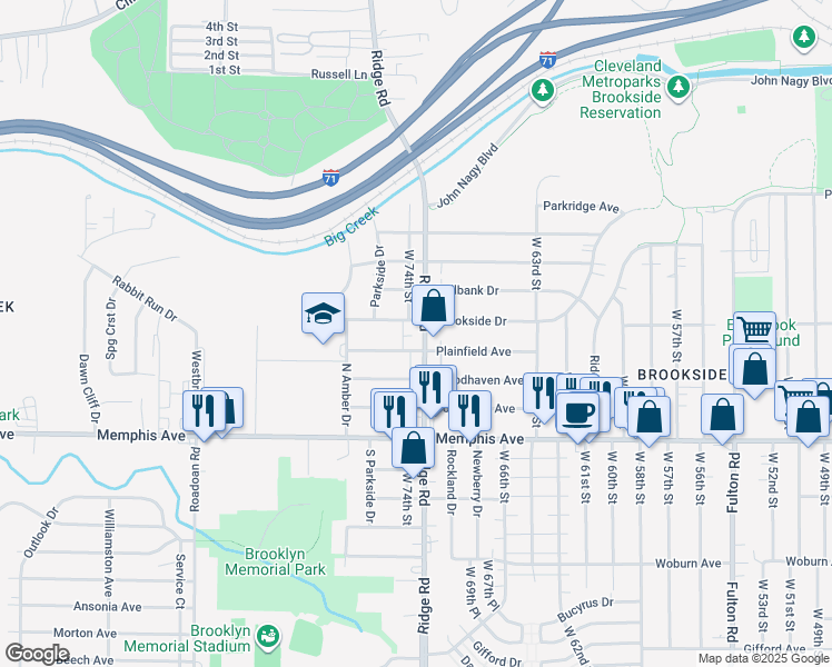 map of restaurants, bars, coffee shops, grocery stores, and more near in Brooklyn