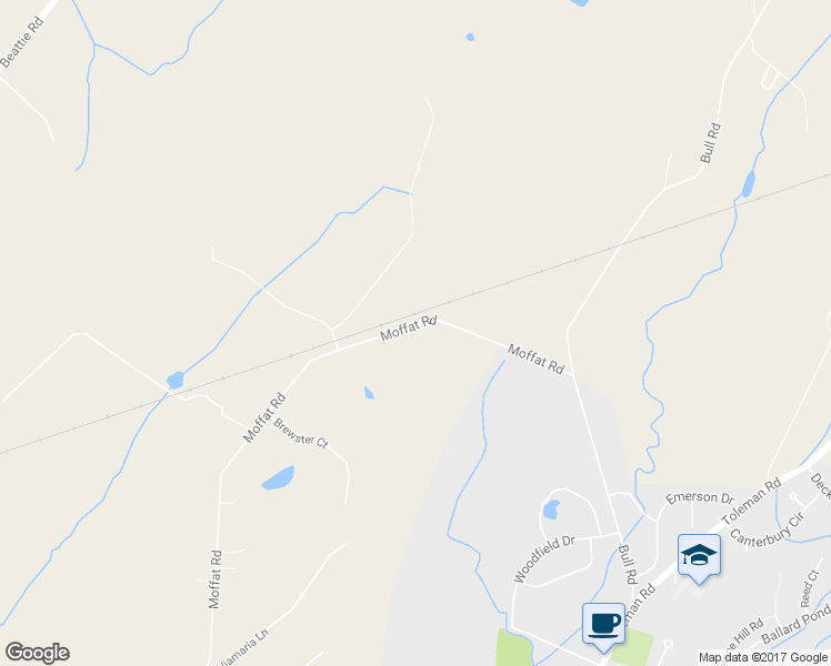 map of restaurants, bars, coffee shops, grocery stores, and more near 29 Moffat Road in Washingtonville