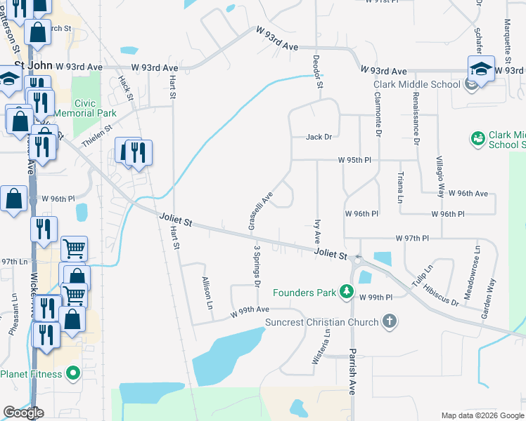 map of restaurants, bars, coffee shops, grocery stores, and more near 9653 Grasselli Avenue in Saint John