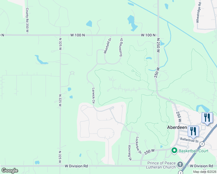 map of restaurants, bars, coffee shops, grocery stores, and more near 285 Turnberry Court in Valparaiso