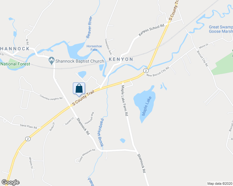map of restaurants, bars, coffee shops, grocery stores, and more near 4000 South County Trail in Charlestown