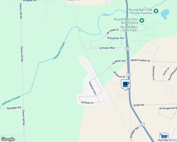 map of restaurants, bars, coffee shops, grocery stores, and more near 24416 Clydesdale Court in Manhattan