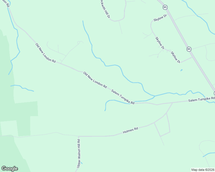 map of restaurants, bars, coffee shops, grocery stores, and more near 469 Old New London Road in Salem