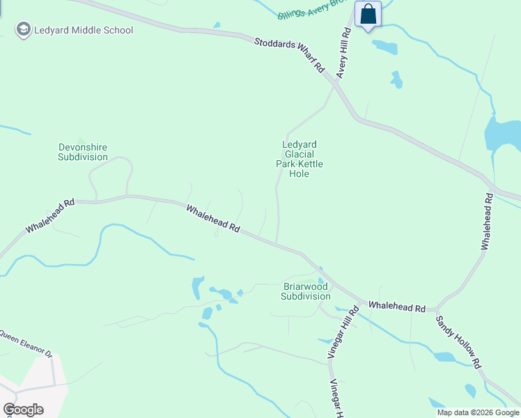 map of restaurants, bars, coffee shops, grocery stores, and more near 9 Stone Court in Ledyard