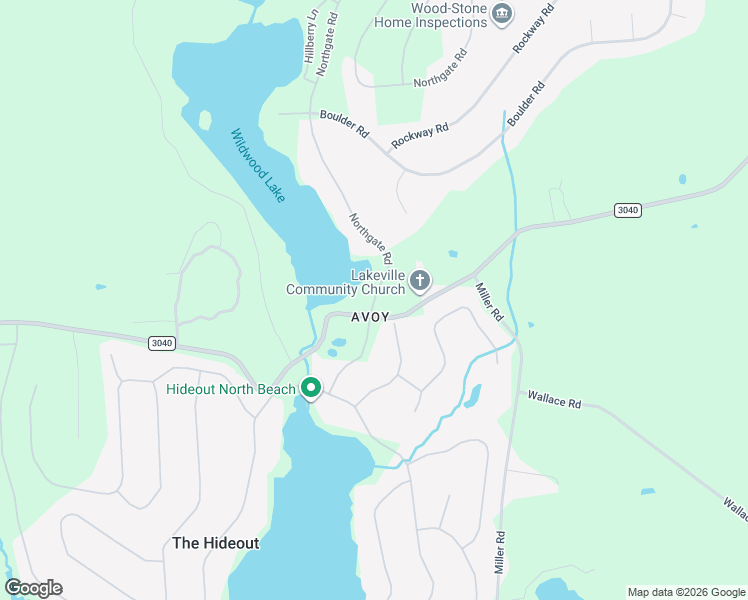 map of restaurants, bars, coffee shops, grocery stores, and more near 355-751 Avoy Road in Wayne County