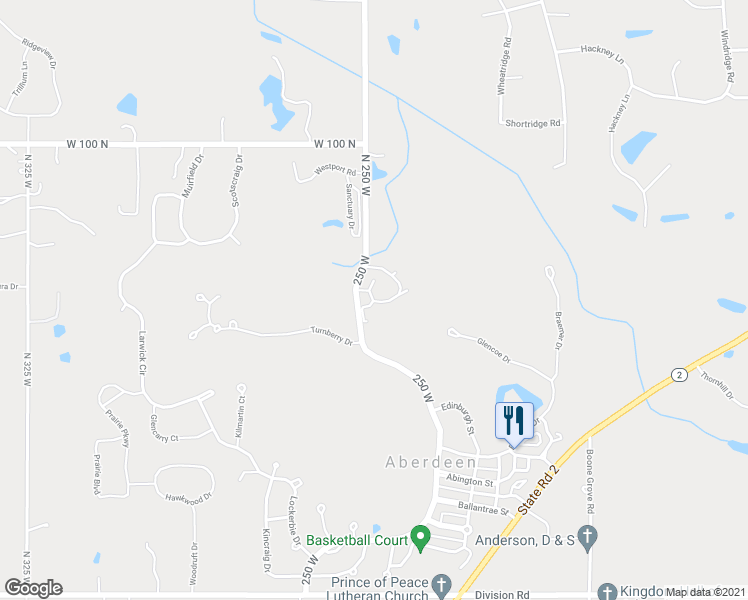 map of restaurants, bars, coffee shops, grocery stores, and more near 246 Oban Court in Valparaiso