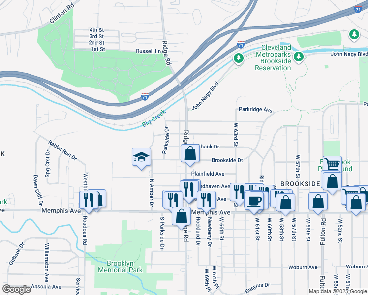 map of restaurants, bars, coffee shops, grocery stores, and more near in Brooklyn