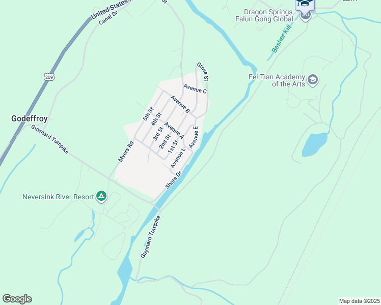 map of restaurants, bars, coffee shops, grocery stores, and more near 33 Avenue L in Godeffroy