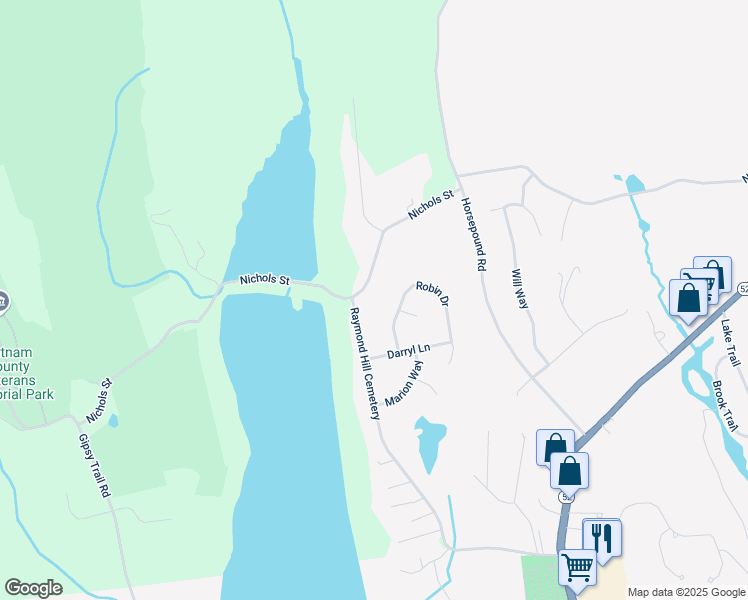 map of restaurants, bars, coffee shops, grocery stores, and more near 170 Nichols Street in Carmel Hamlet