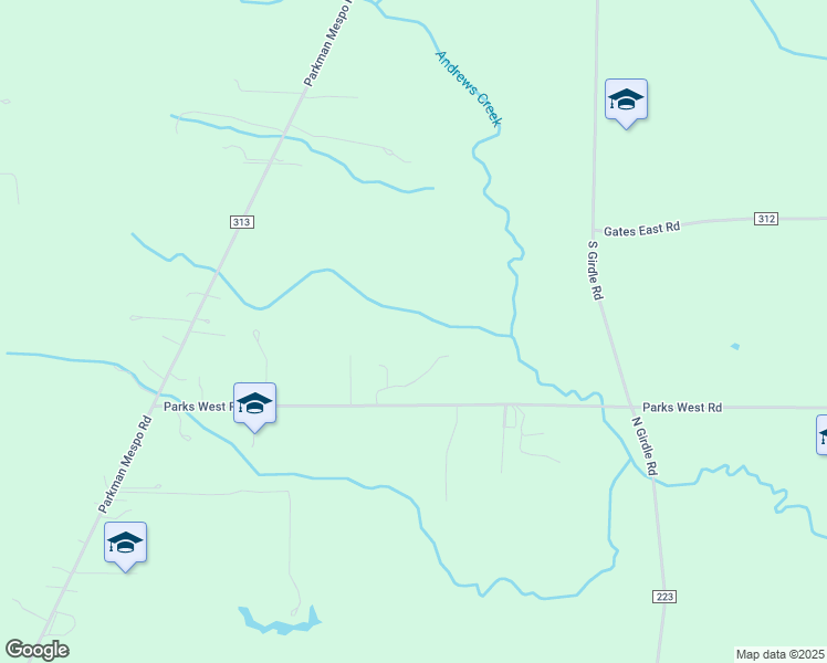 map of restaurants, bars, coffee shops, grocery stores, and more near 5070 Parks West Road in Middlefield