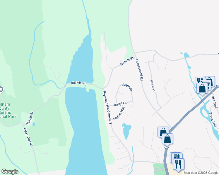 map of restaurants, bars, coffee shops, grocery stores, and more near 170 Nichols Street in Carmel Hamlet