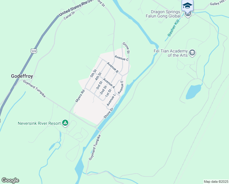 map of restaurants, bars, coffee shops, grocery stores, and more near 33 Avenue L in Godeffroy