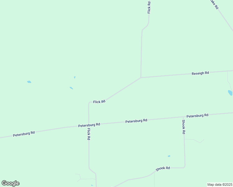 map of restaurants, bars, coffee shops, grocery stores, and more near Flick Road in Mercer County