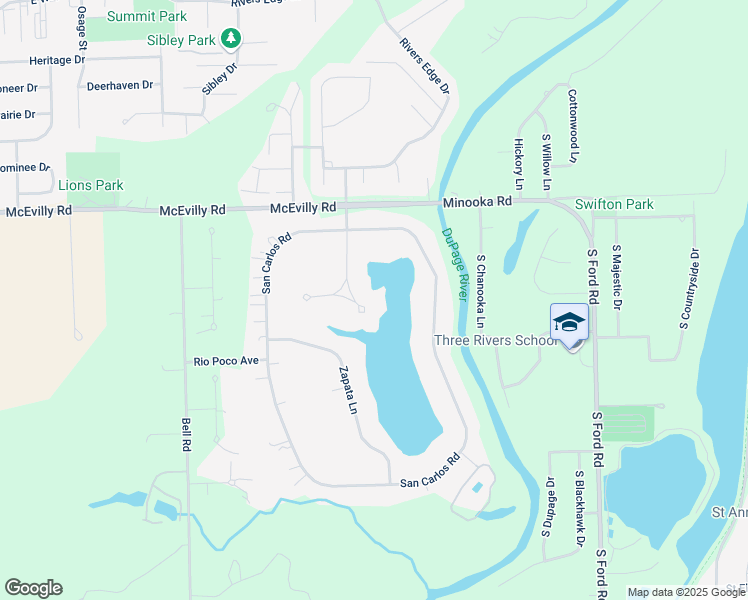 map of restaurants, bars, coffee shops, grocery stores, and more near 216 Santos Avenue in Minooka