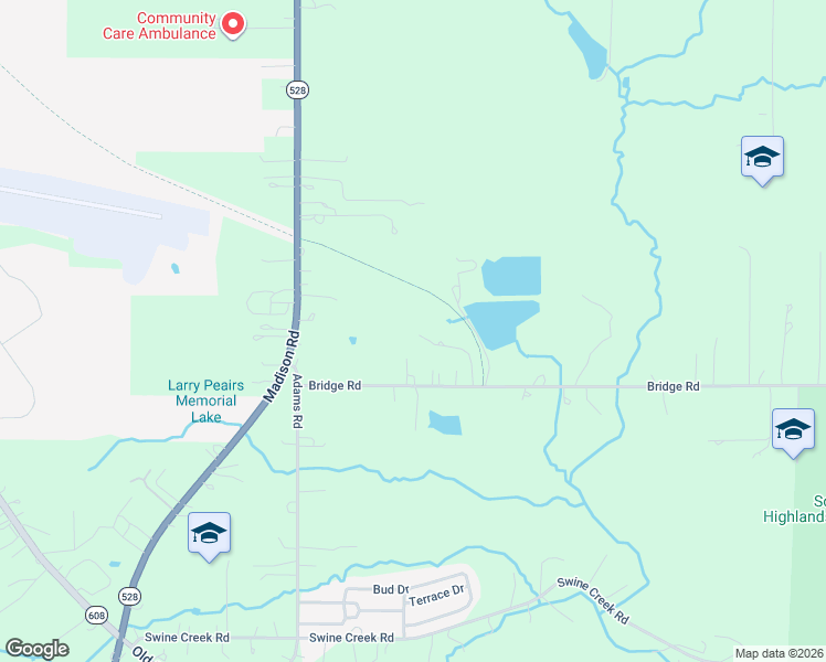 map of restaurants, bars, coffee shops, grocery stores, and more near 16740 Bridge Road in Middlefield