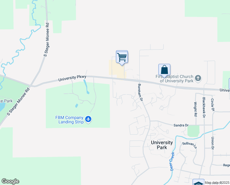 map of restaurants, bars, coffee shops, grocery stores, and more near 701 Spring Court in University Park