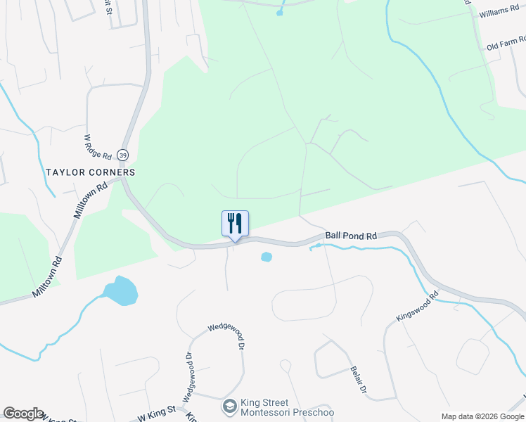 map of restaurants, bars, coffee shops, grocery stores, and more near 75 Ball Pond Road in Danbury