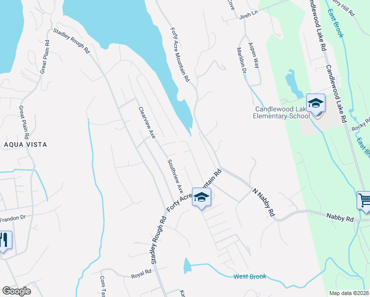 map of restaurants, bars, coffee shops, grocery stores, and more near 22 Indian Avenue in Danbury