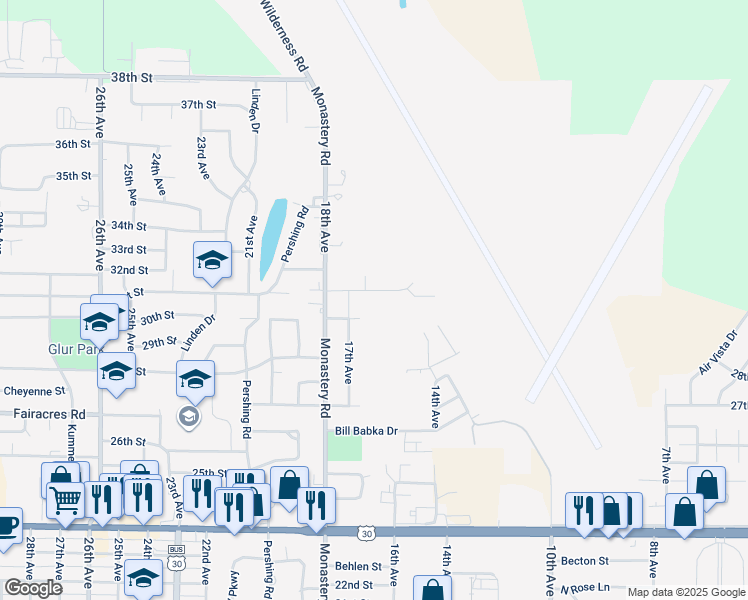 map of restaurants, bars, coffee shops, grocery stores, and more near 3055 17th Avenue in Columbus