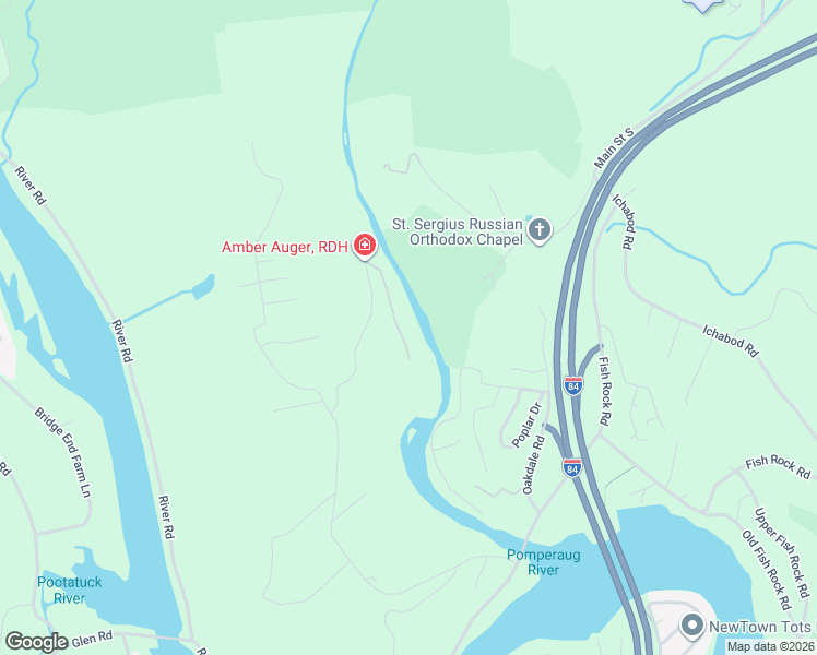 map of restaurants, bars, coffee shops, grocery stores, and more near 87 Pomperaug Trail in Southbury