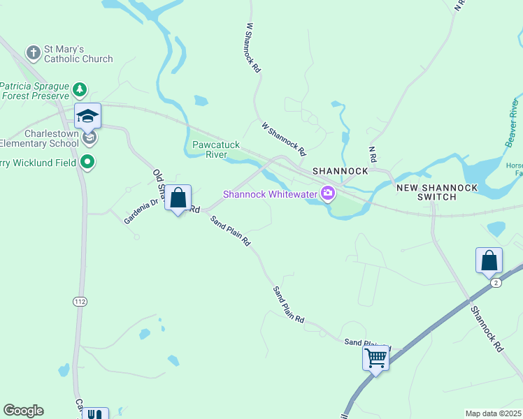 map of restaurants, bars, coffee shops, grocery stores, and more near 36 Carmichael Lane in Charlestown