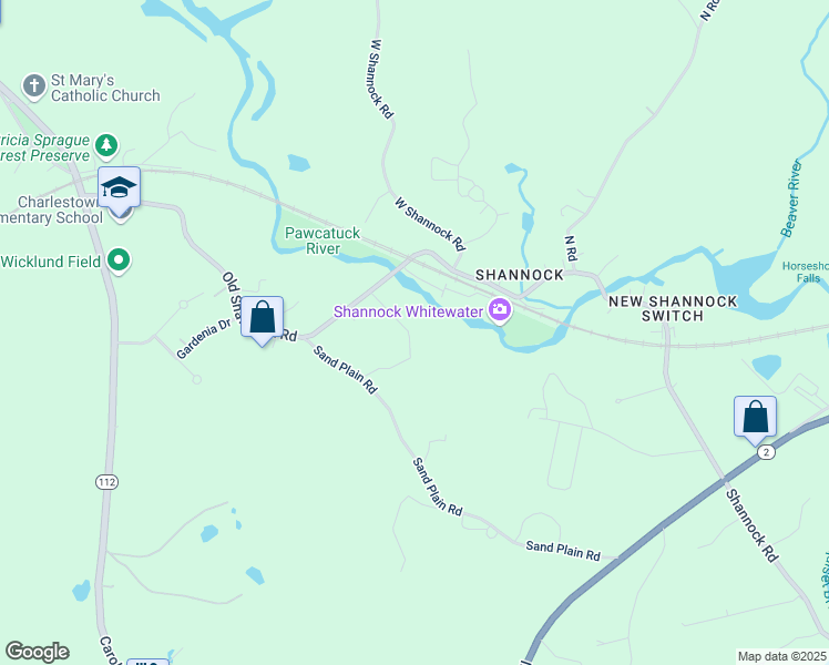 map of restaurants, bars, coffee shops, grocery stores, and more near 36 Carmichael Lane in Charlestown