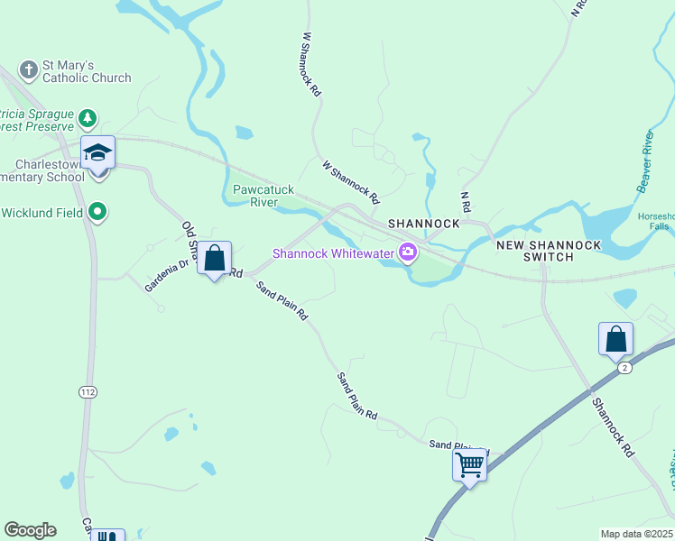 map of restaurants, bars, coffee shops, grocery stores, and more near 36 Carmichael Lane in Charlestown