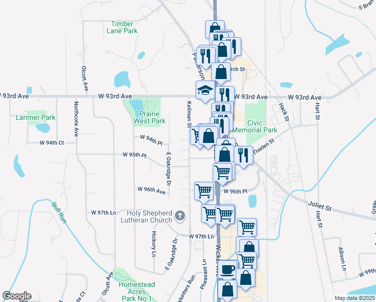 map of restaurants, bars, coffee shops, grocery stores, and more near 9492 Keilman Street in Saint John