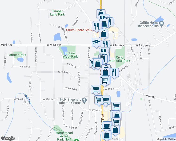 map of restaurants, bars, coffee shops, grocery stores, and more near 9492 Keilman Street in Saint John