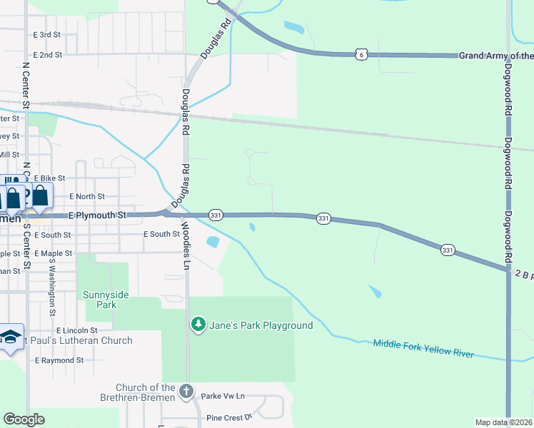map of restaurants, bars, coffee shops, grocery stores, and more near 2365-2815 Highway 331 in Bremen