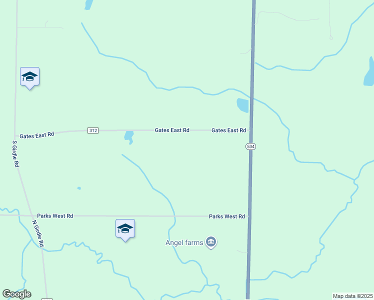 map of restaurants, bars, coffee shops, grocery stores, and more near 4481 Gates East Road in Middlefield