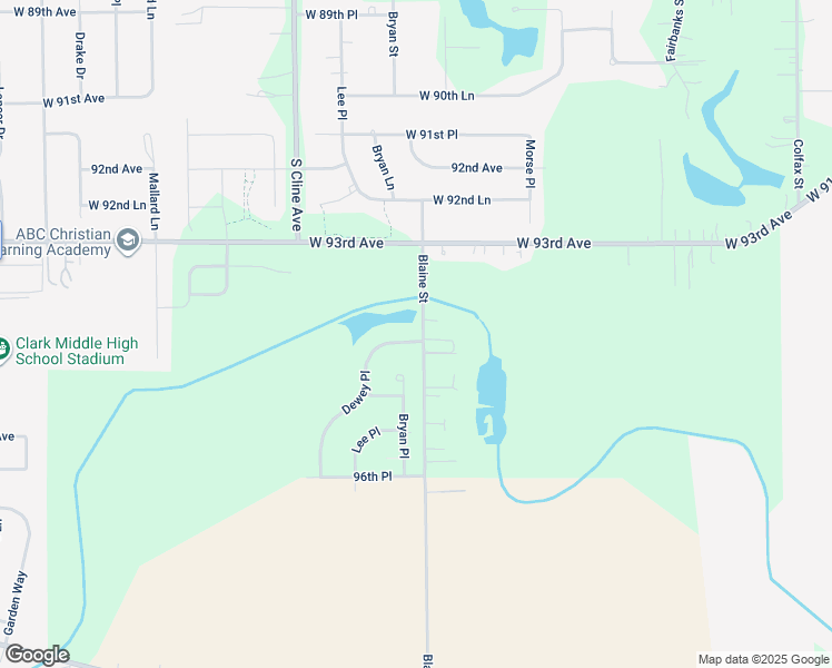 map of restaurants, bars, coffee shops, grocery stores, and more near 9404 Dewey Place in Crown Point
