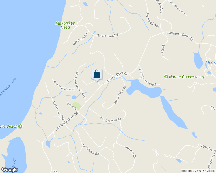map of restaurants, bars, coffee shops, grocery stores, and more near 144 Lamberts Cove Road in West Tisbury