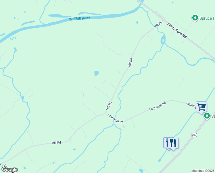 map of restaurants, bars, coffee shops, grocery stores, and more near 28 Hulle Lane in Middletown