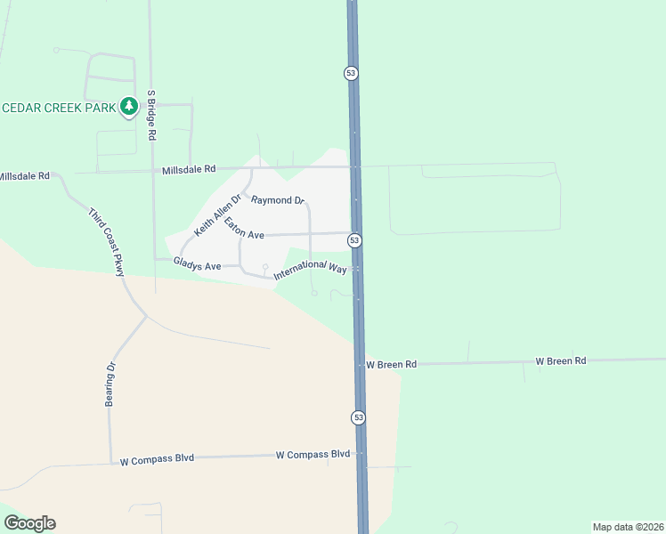 map of restaurants, bars, coffee shops, grocery stores, and more near 5 International Way in Joliet