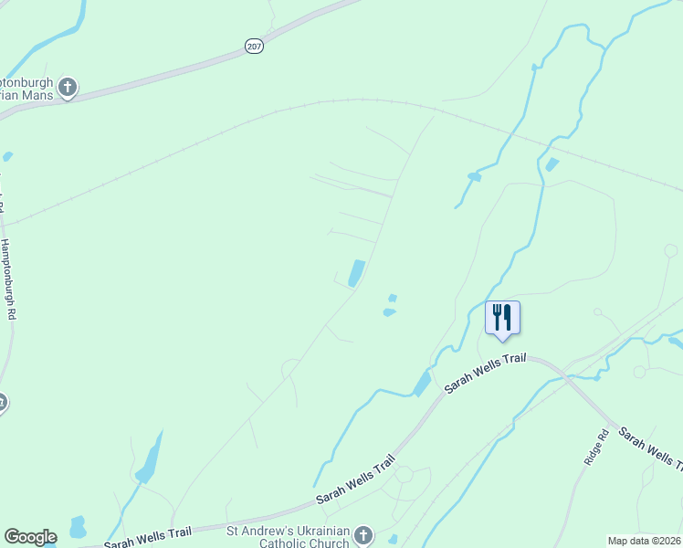map of restaurants, bars, coffee shops, grocery stores, and more near 55 Day Road in Campbell Hall