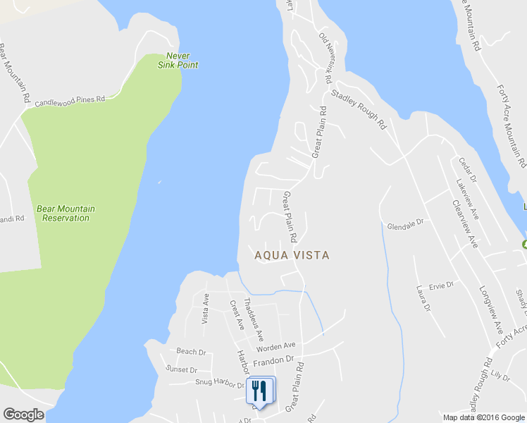 map of restaurants, bars, coffee shops, grocery stores, and more near 5 Flint Ridge Road in Danbury