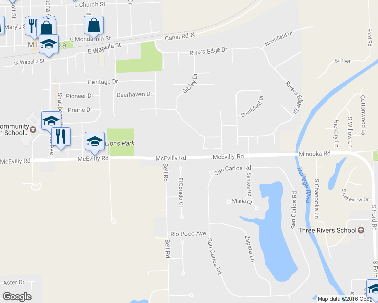 map of restaurants, bars, coffee shops, grocery stores, and more near 9015 McEvilly Road in Minooka