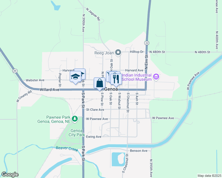map of restaurants, bars, coffee shops, grocery stores, and more near in Genoa