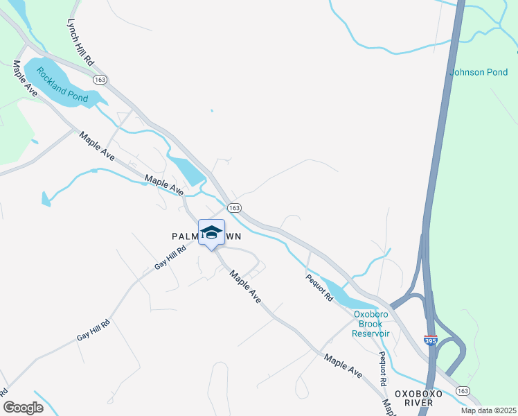 map of restaurants, bars, coffee shops, grocery stores, and more near 17 Crandall Hill Road in Montville