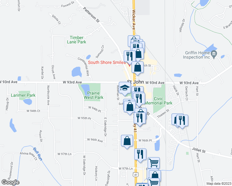 map of restaurants, bars, coffee shops, grocery stores, and more near 9358 Keilman Street in Saint John