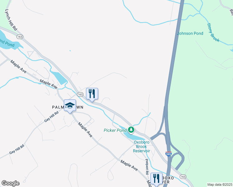 map of restaurants, bars, coffee shops, grocery stores, and more near 17 Crandall Hill Road in Montville