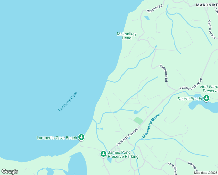 map of restaurants, bars, coffee shops, grocery stores, and more near 64 Bartimus Luce Road in West Tisbury
