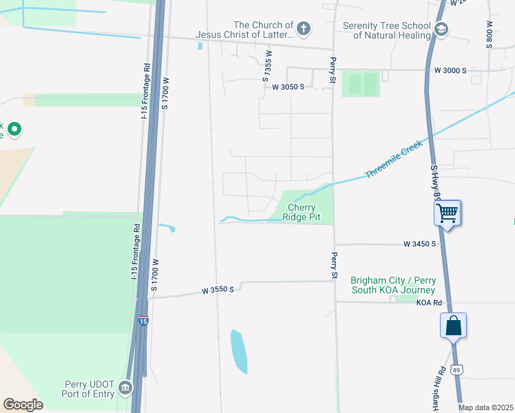 map of restaurants, bars, coffee shops, grocery stores, and more near 1424 West 3325 South in Brigham City