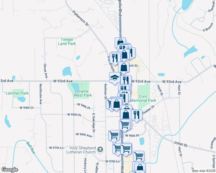map of restaurants, bars, coffee shops, grocery stores, and more near 9329 Keilman Street in Saint John