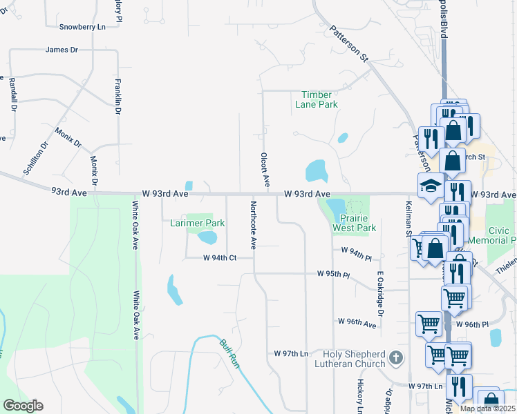 map of restaurants, bars, coffee shops, grocery stores, and more near 9333 Northcote Avenue in Saint John