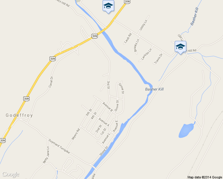 map of restaurants, bars, coffee shops, grocery stores, and more near 72 3rd St in Godeffroy