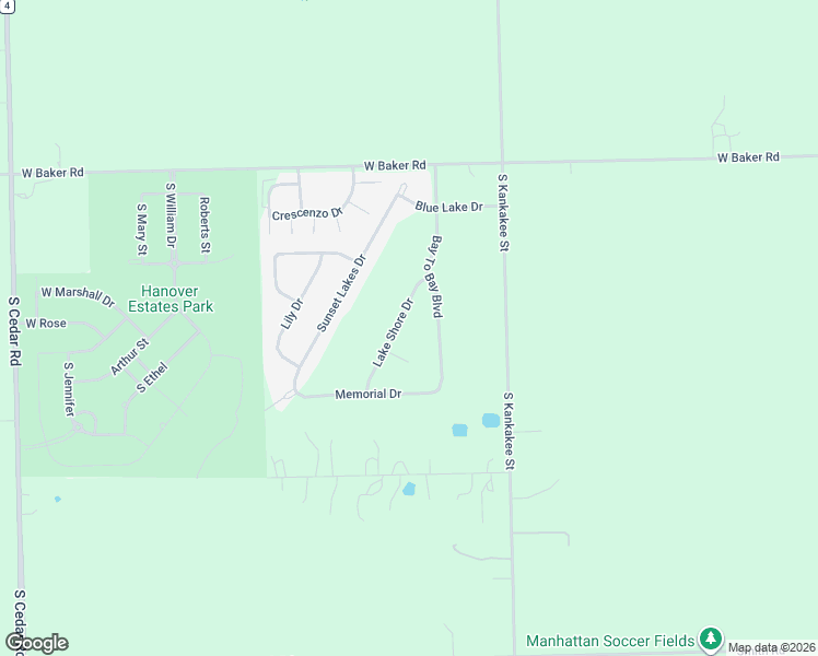 map of restaurants, bars, coffee shops, grocery stores, and more near 24135 Lake Shore Drive in Manhattan